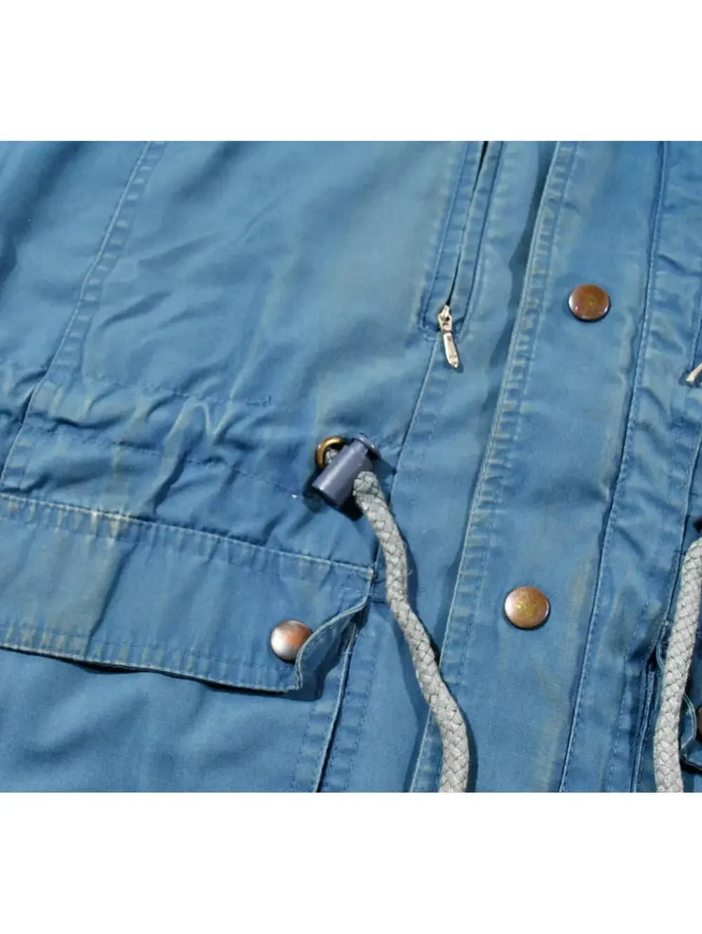 Vintage Northwest Territory 90s Zip Snap Hood Blue Jacket Size Small